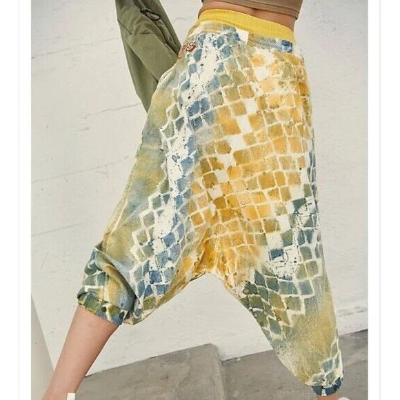 NWT One Teaspoon Dynamic Vivid Snake Harem Pants Cotton Drop Crotch Size S - Picture 3 of 10